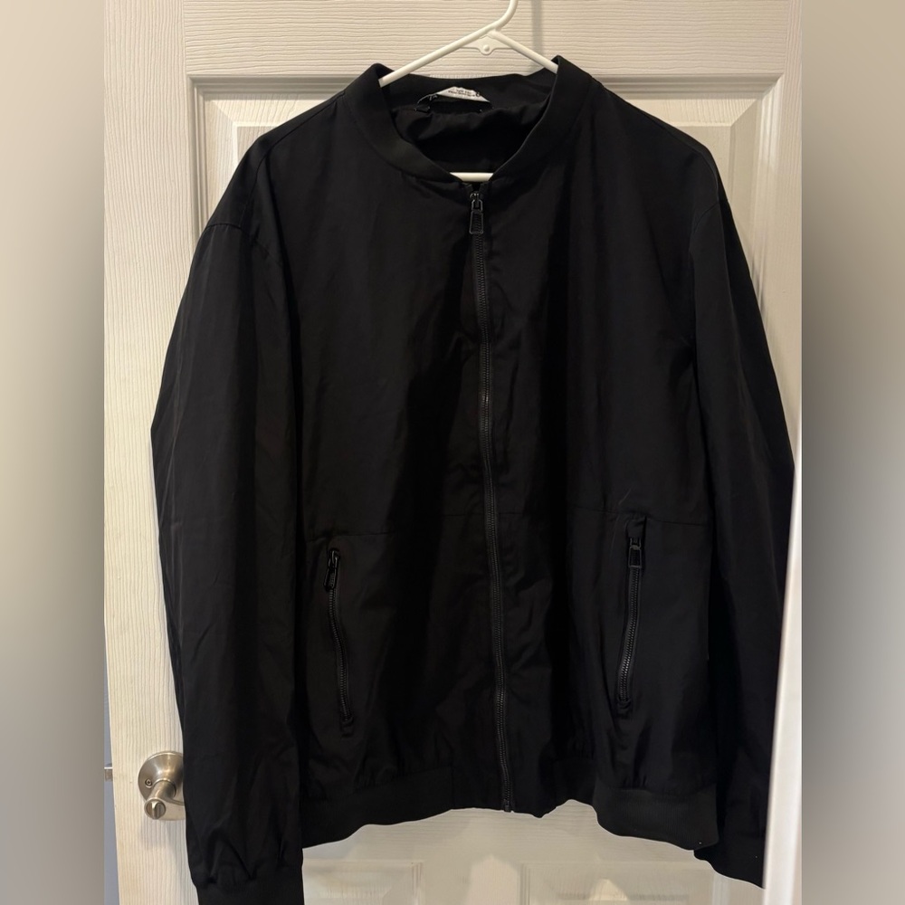 Zara Classic Black Bomber Jacket ‎ XXL